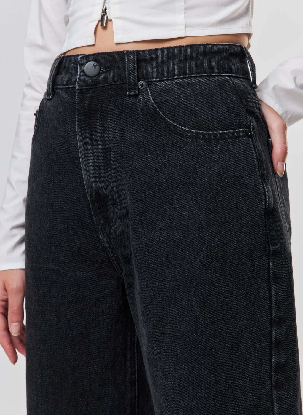 Calça Jeans Cintura Alta Wide Leg