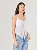Blusa Renda Abertura Frontal