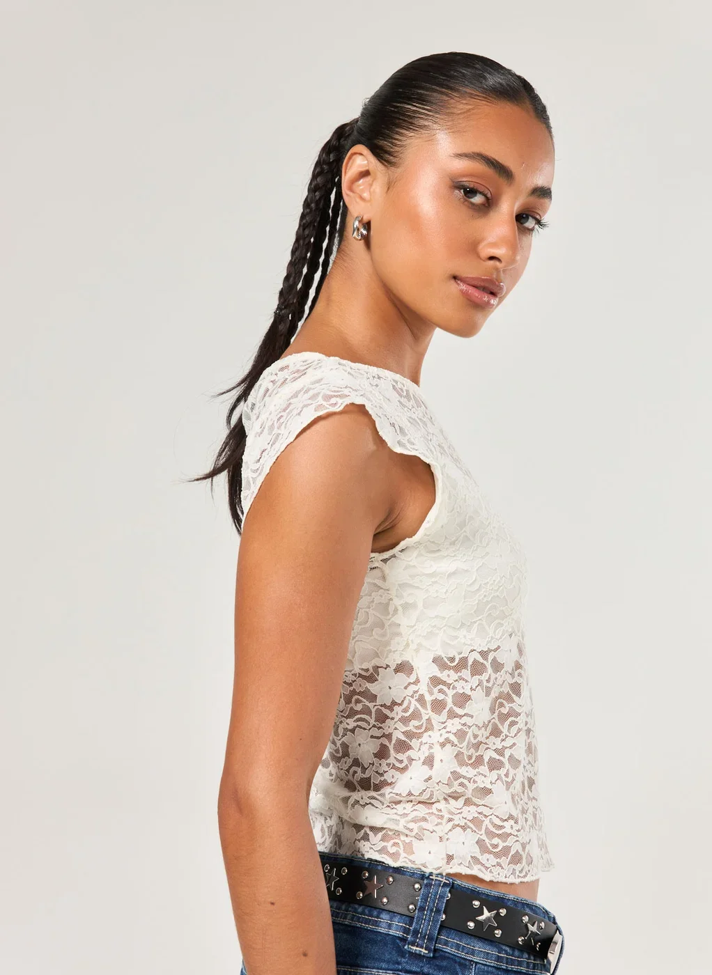 Blusa Em Renda Off-White