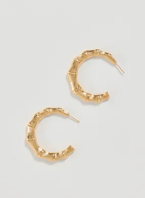 Brinco De Argola Dourada Texturizada