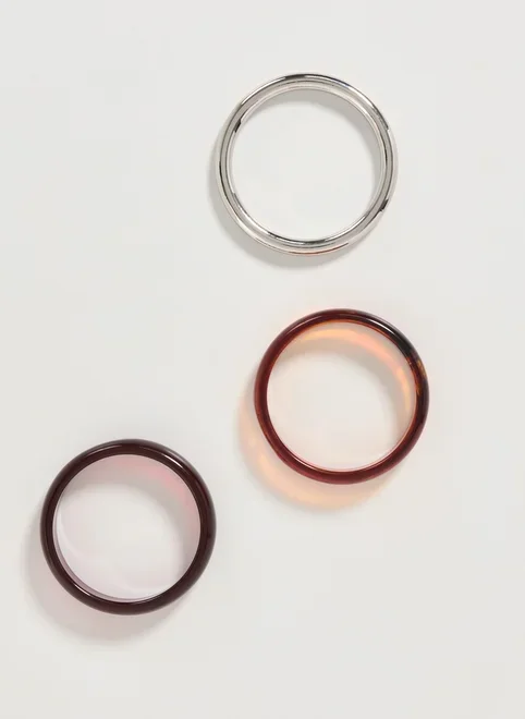 Conjunto 3 Pulseiras De Acrílico