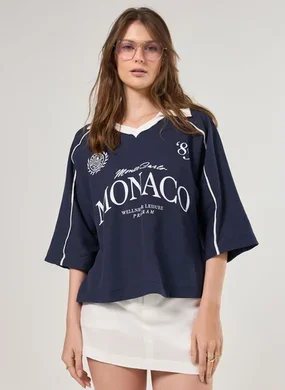 Camiseta Polo Box Texturizada Mônaco