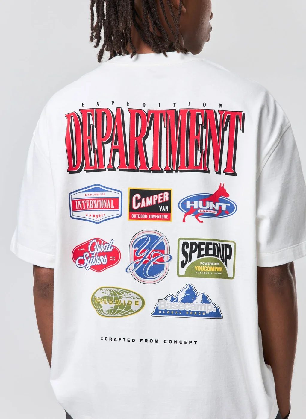 Camiseta Box Malhão Off‑White Selos