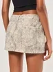 Saia Micro Cintura Baixa Sarja Estampada