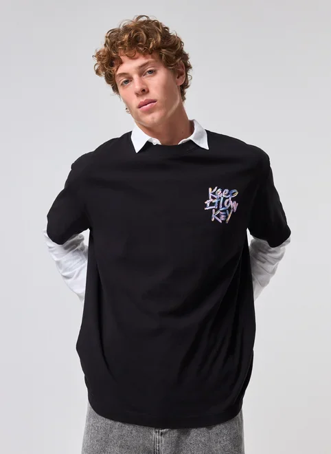 Camiseta Relaxed Malhão Escrito Costas