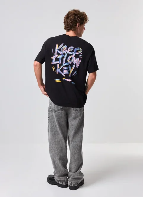 Camiseta Relaxed Malhão Escrito Costas