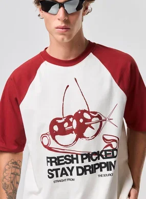 Camiseta Box Raglan Cherry