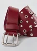Cinto Poliuretano Bordô Tachinhas