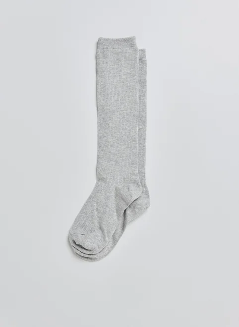 Meia Cano Alto Cinza