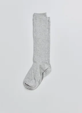 Meia Cano Alto Cinza