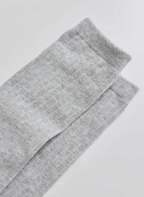 Meia Cano Alto Cinza