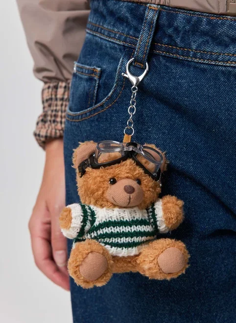 Chaveiro Ursinho De Óculos