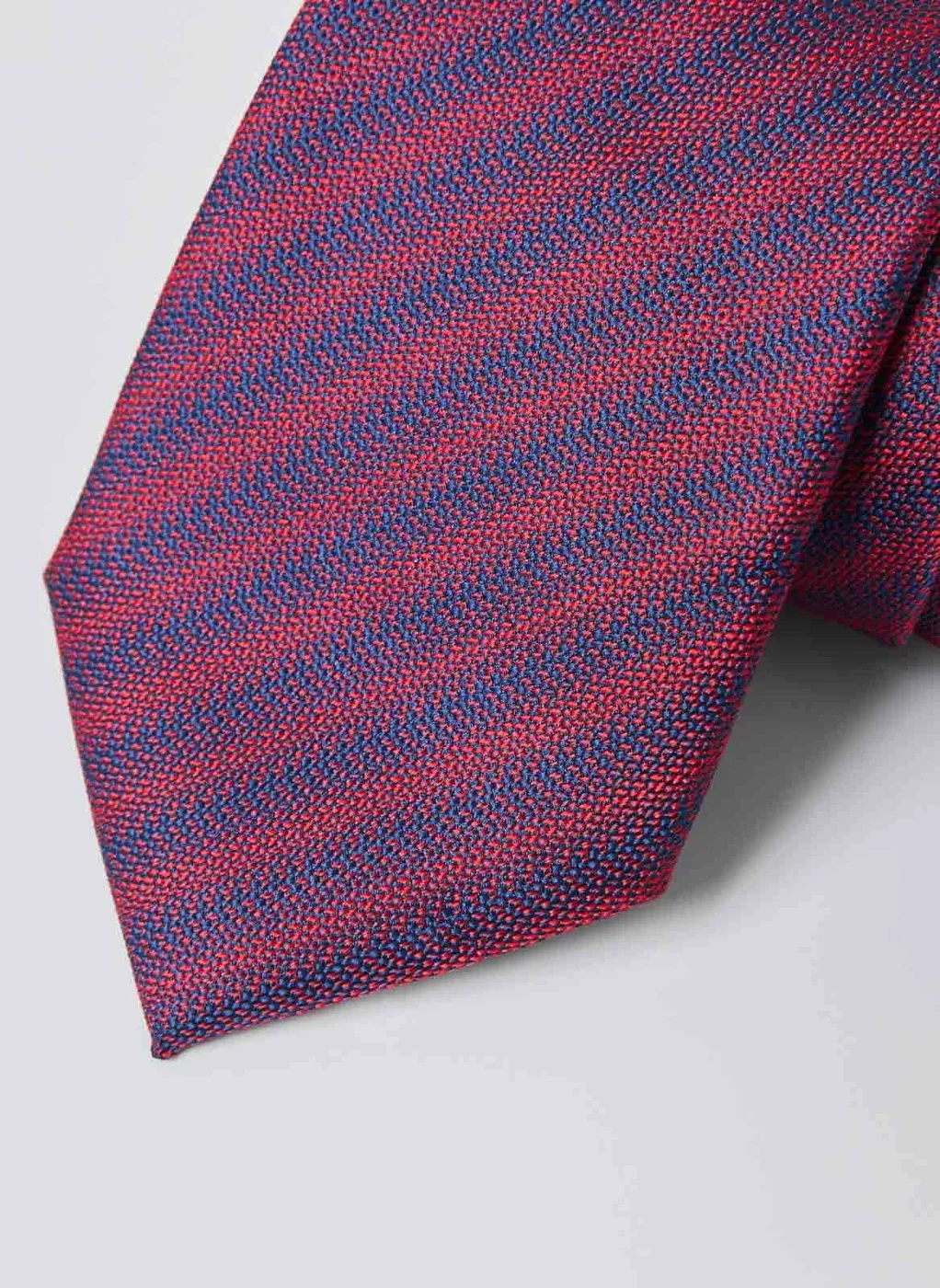 Gravata Listrada Vermelho E Azul