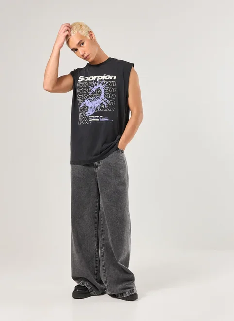 Regata Sleeveless Marmorizada Escorpião