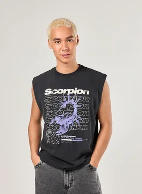 Regata Sleeveless Marmorizada Escorpião