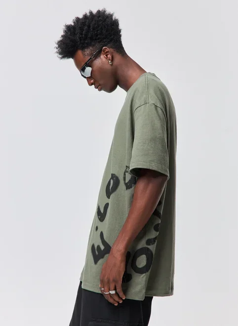 Camiseta Relaxed Malhão Estampa Deslocada