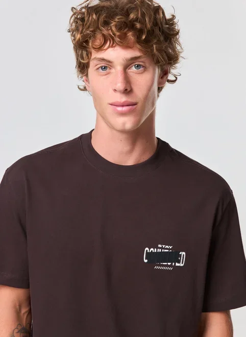 Camiseta Comfort Malhão Marrom Connected