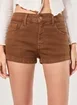 Short Micro Sarja Marrom
