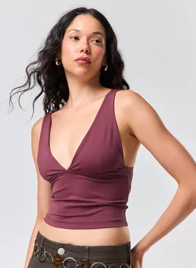 Blusa Frente Única Poliamida Decote V