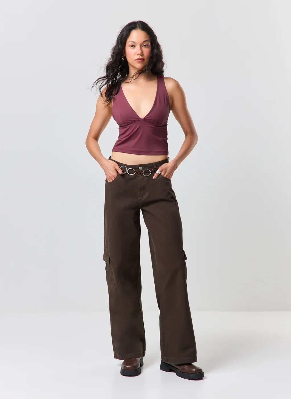 Blusa Frente Única Poliamida Decote V