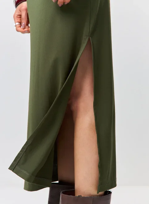 Vestido Midi Poliamida Degagê Costas