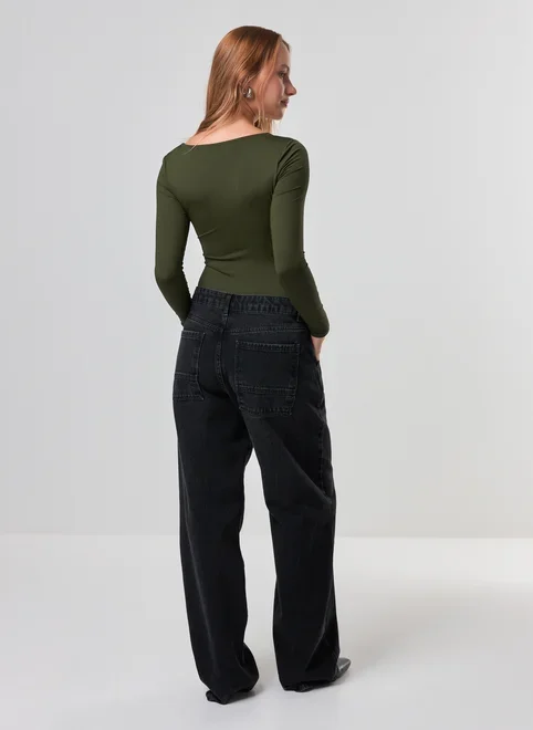 Body Manga Longa Poliamida