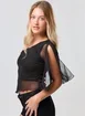 Blusa Assimétrica Tule Preto