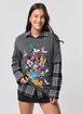 Camiseta Oversized Lavada Turma Mickey