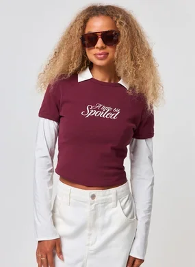 Mini Tee Bordô Spoiled