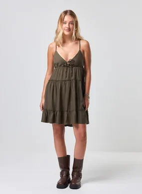 Vestido Curto Marias Verde Militar