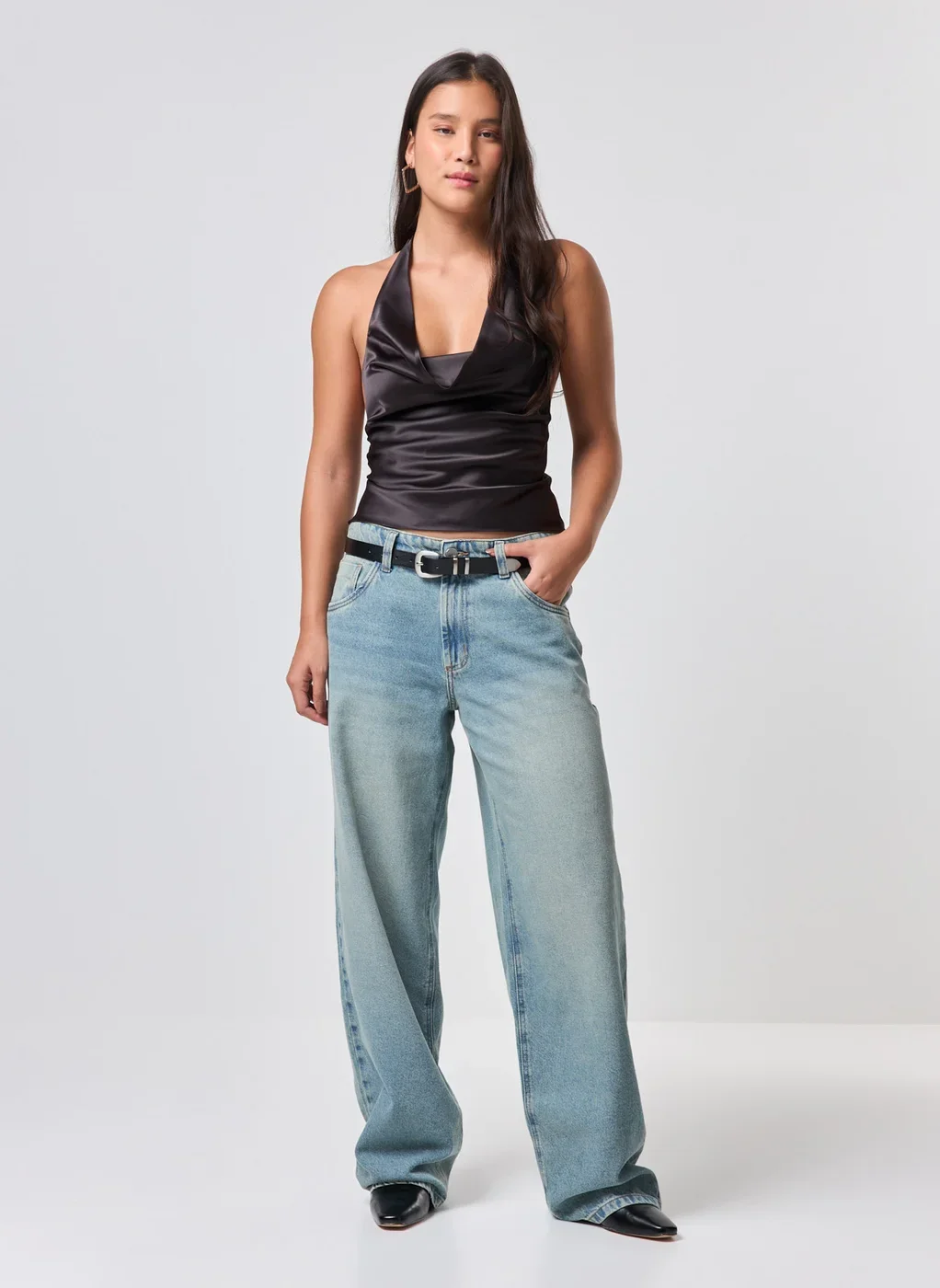 Blusa Cetim Frente Única Degagê