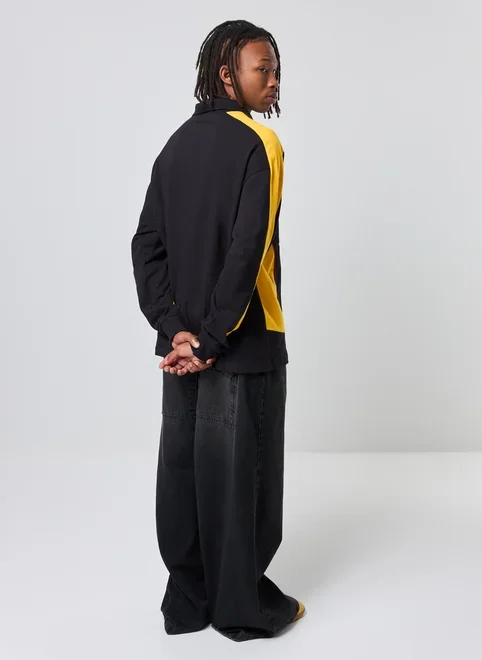 Camiseta Polo Manga Longa Relaxed Esportiva