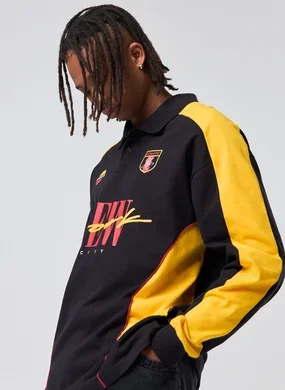 Camiseta Polo Manga Longa Relaxed Esportiva