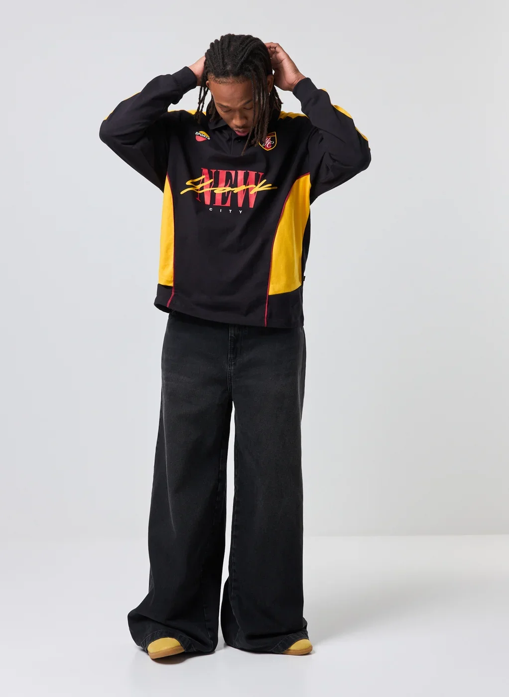 Camiseta Polo Manga Longa Relaxed Esportiva