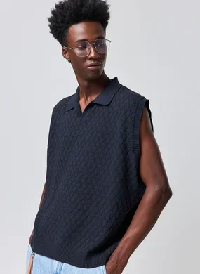 Camiseta Sleeveless Tricô Polo Box