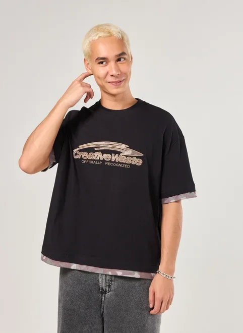 Camiseta Box Malhão Bordado E Camuflado