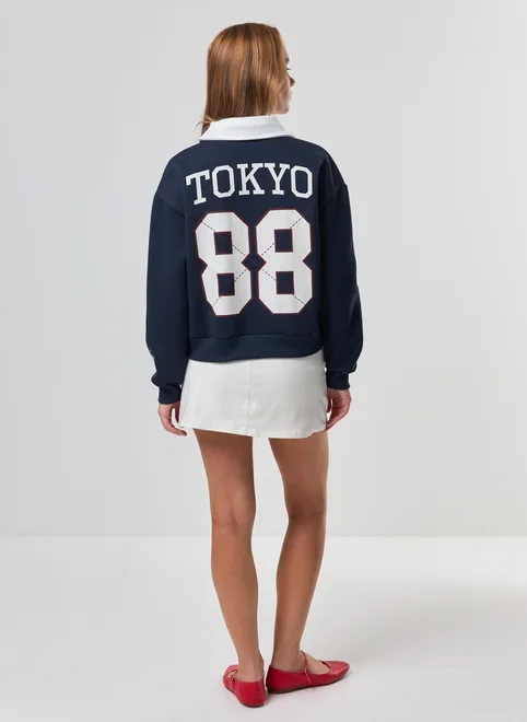 Moletom Azul Com Golinha