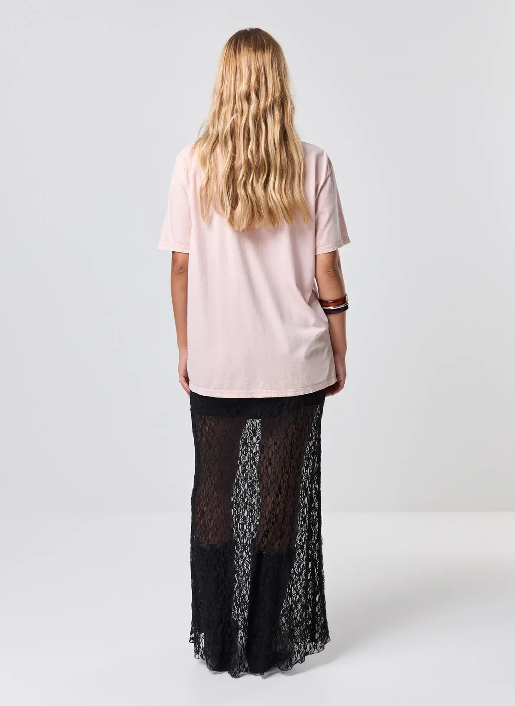 Camiseta Oversized Rosa Gato