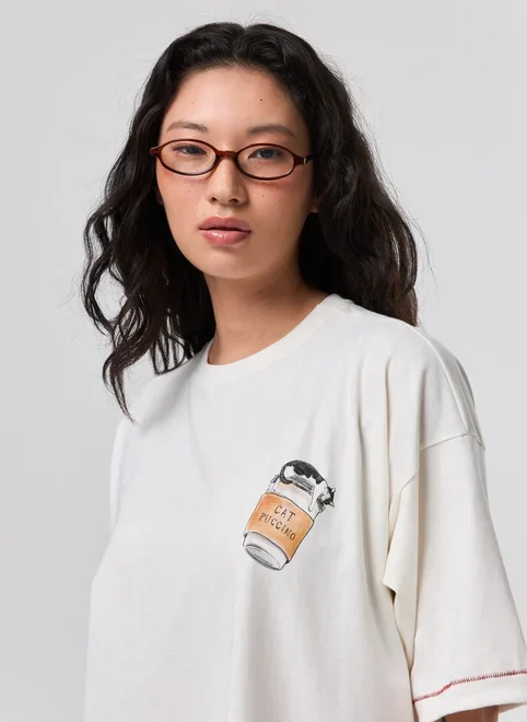 Camiseta Box Off-White Café Gatinhos