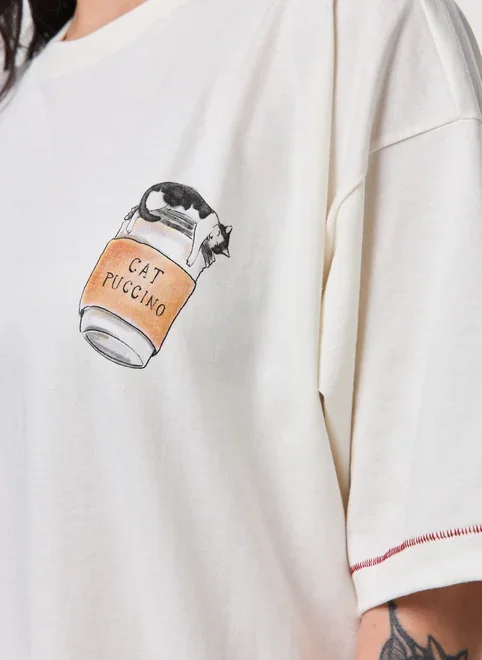 Camiseta Box Off-White Café Gatinhos