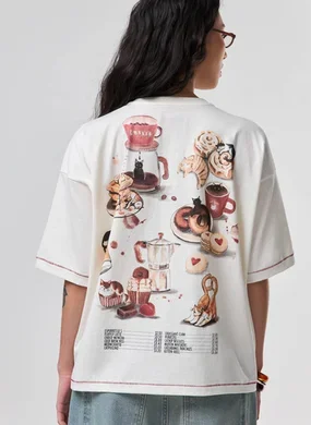 Camiseta Box Off-White Café Gatinhos