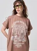Camiseta Oversized Marrom Floricultura