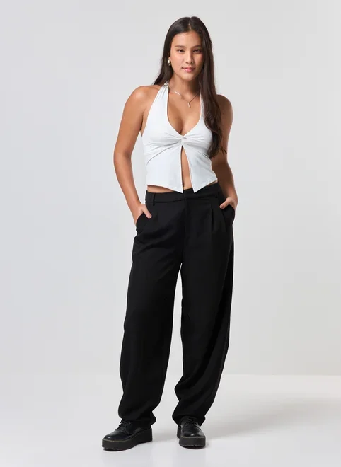 Blusa Frente Única Poliamida Abertura