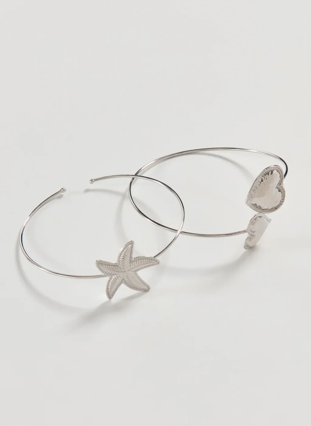 Conjunto 2 Braceletes Prateados