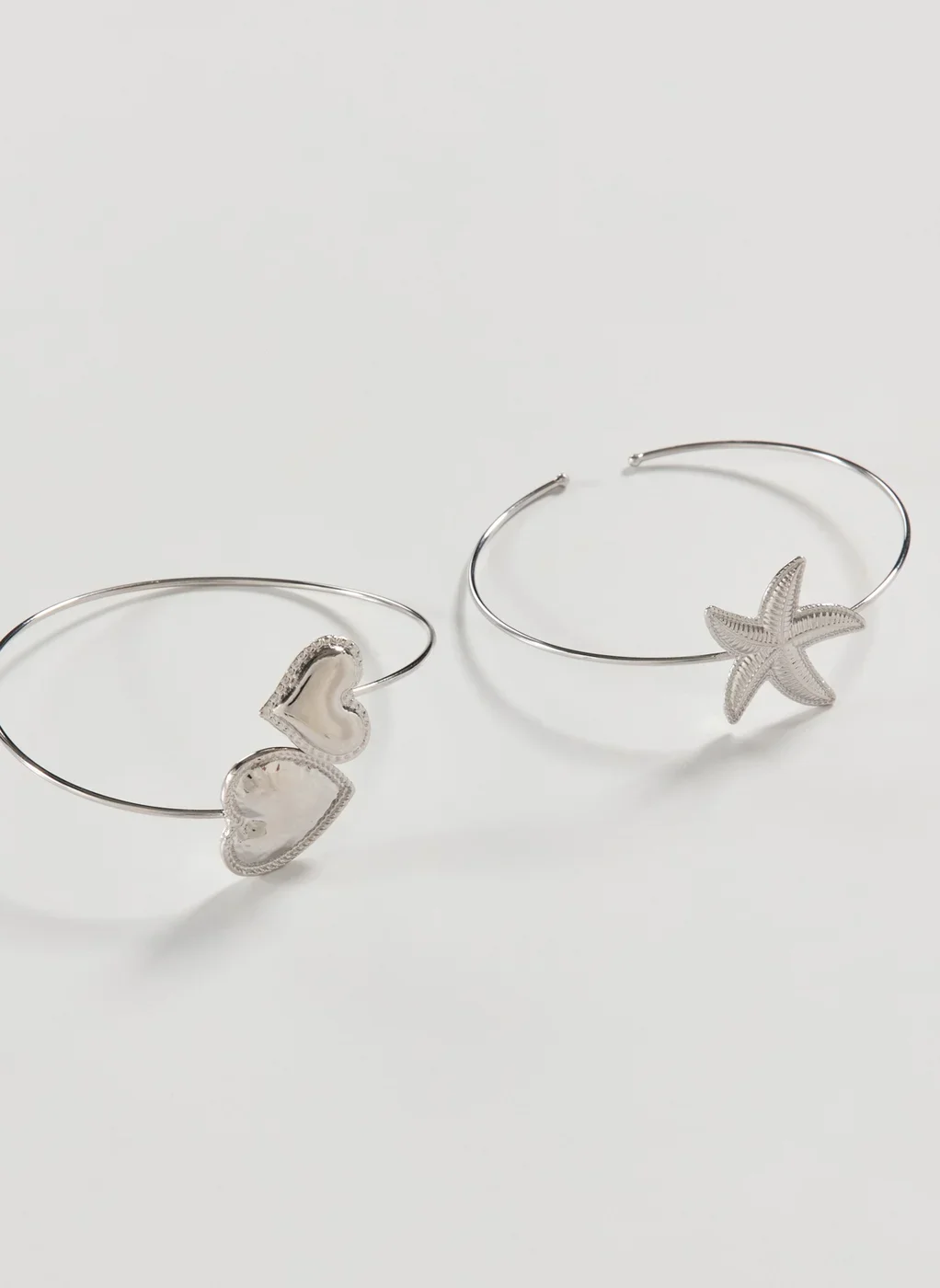 Conjunto 2 Braceletes Prateados