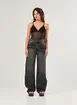 Calça Wide Leg Jeans Black