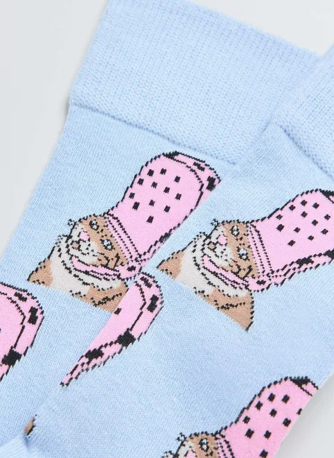 Meia Gato Com Sapato Na Cabeça