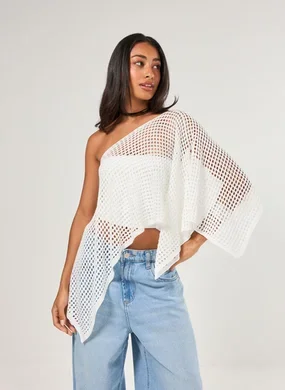 Sobreposição Em Crochê Off-White