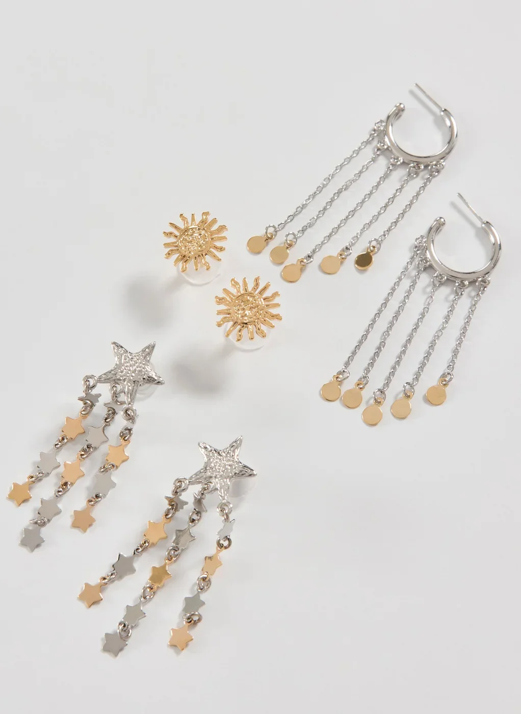 Conjunto 3 Brincos Correntes