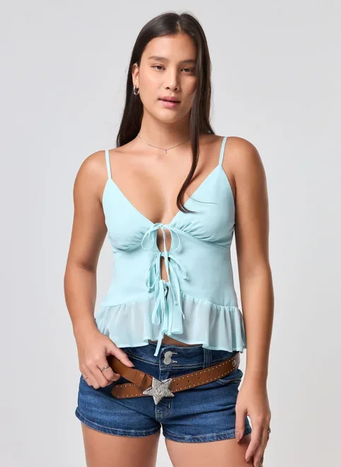 Regata Babadinhos Chiffon Azul